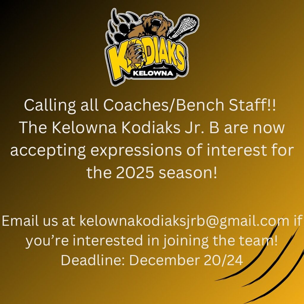 call for lacrosse coaches and bench staff