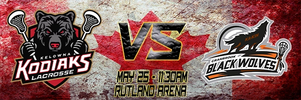 Kelowna Junior Kodiaks play lacrosse against Cranbrook