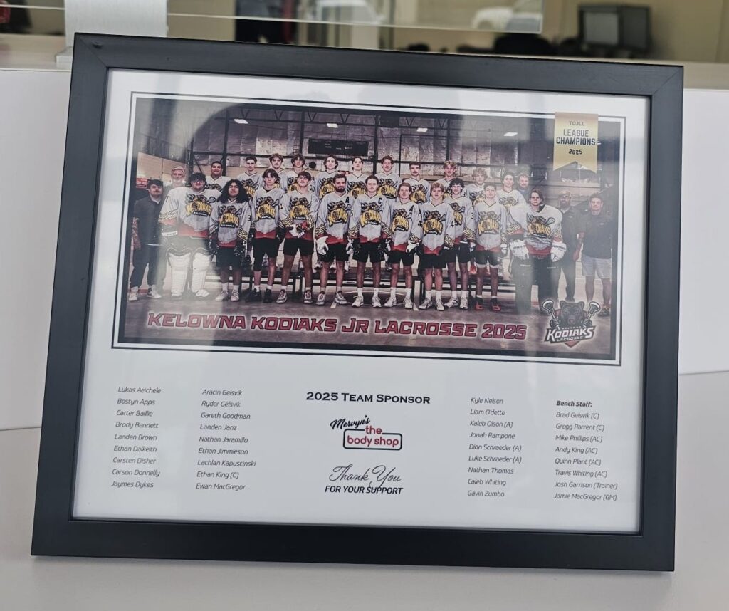 2025 and 2026 Lacrosse Sponsor for Kelowna Junior Kodiaks